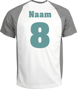 Losse set Naam met Rugnummer Flex Turquoise - afb. 1