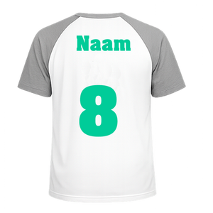 Losse set Naam met Rugnummer Flex Aquagroen - afb. 1