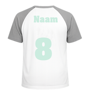 Losse set Naam met Rugnummer Flex Pastel Groen - afb. 1