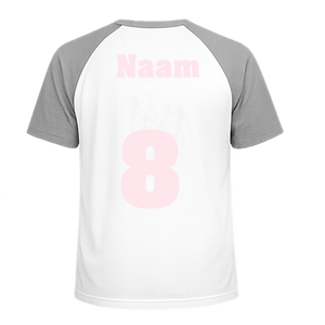 Losse set Naam met Rugnummer Flex Pastel Roze - afb. 1