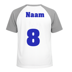 Losse set Naam met Rugnummer Flex Middel Blauw - afb. 1