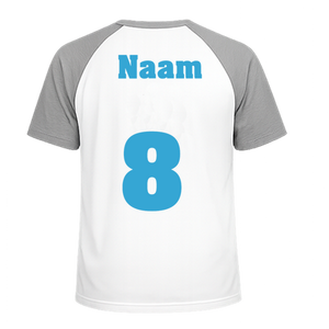 Losse set Naam met Rugnummer Flex Hemelblauw - afb. 1