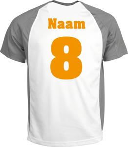 Losse set Naam met Rugnummer Flex Neon Oranje_ - afb. 1