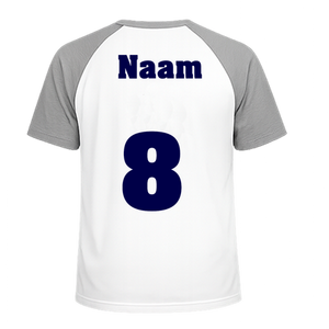 Losse set Naam met Rugnummer Flex Donker Marine Blauw - afb. 1