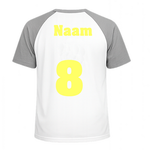 Losse set Naam met Rugnummer Flock Citroen Geel - afb. 1