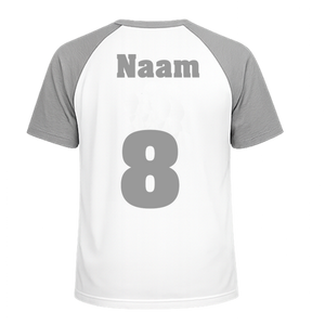 Losse set Naam met Rugnummer Flock Grijs - afb. 1