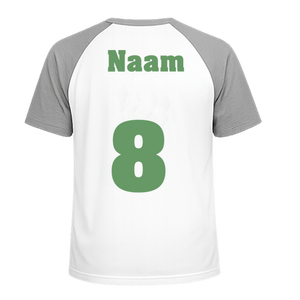 Losse set Naam met Rugnummer Flock Groen - afb. 1