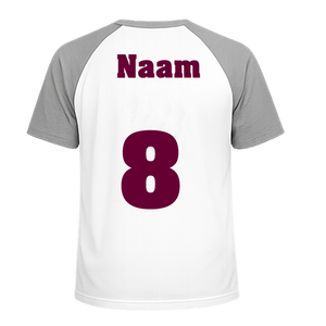 Losse set Naam met Rugnummer Flex Burgundy - afb. 1