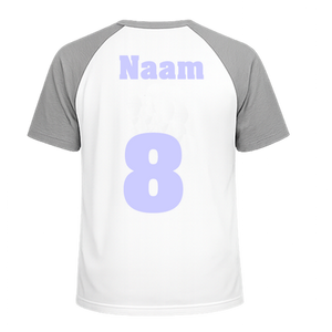Losse set Naam met Rugnummer Flock Lavendel - afb. 1