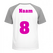 Losse set Naam met Rugnummer Flock Magenta - afb. 1