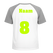 Losse set Naam met Rugnummer Flock Neon Geel - afb. 1