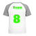 Losse set Naam met Rugnummer Flock Neon Groen - afb. 1