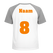 Losse set Naam met Rugnummer Flock Neon Oranje - afb. 1