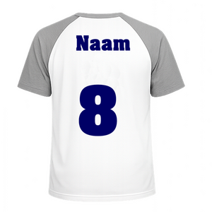 Losse set Naam met Rugnummer Flock Royal Blauw - afb. 1