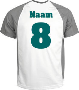 Losse set Naam met Rugnummer Flock Teal - afb. 1