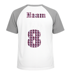 Losse set Naam met Rugnummer Holografische Roze - afb. 1