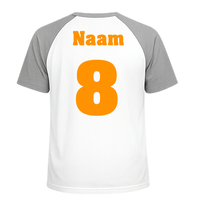 Losse set Naam met Rugnummer Flex Neon Oranje