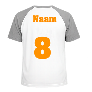 Losse set Naam met Rugnummer Reflecterend Donker Geel - afb. 1