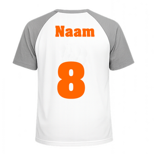 Losse set Naam met Rugnummer Reflecterend Oranje - afb. 1
