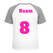 Losse set Naam met Rugnummer Reflecterend Roze - afb. 1