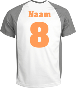 Losse set Naam met Rugnummer Flex Pastel Oranje - afb. 1