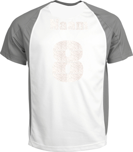 Losse set Naam met Rugnummer Glitter White Glitter 444 - afb. 1