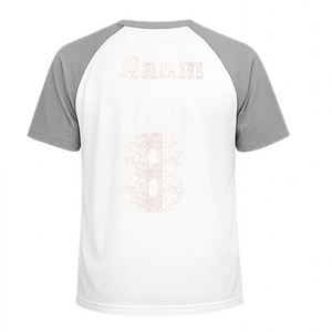 Losse set Naam met Rugnummer Glitter White Glitter 444 - afb. 1