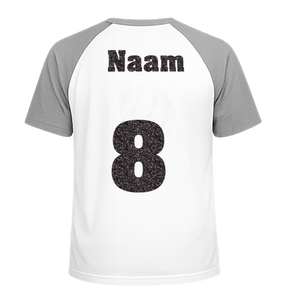 Losse set Naam met Rugnummer Glitter Black Glitter 458 - afb. 1