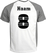 Losse set Naam met Rugnummer Flex BORSTLOGO - afb. 1