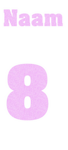 Losse set Naam met Rugnummer Glitter Neon Purple 480 - afb. 2