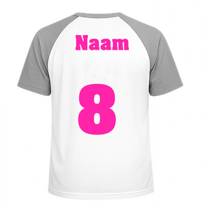Losse set Naam met Rugnummer Glow in the Dark Roze - afb. 1