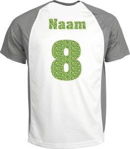 Losse set Naam met Rugnummer Glitter Light Green - afb. 1