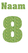 Losse set Naam met Rugnummer Glitter Light Green - afb. 2