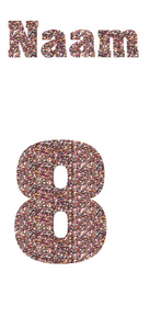 Losse set Naam met Rugnummer Glitter Confetti - afb. 2