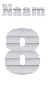 Losse set Naam met Rugnummer Glitter Rainbow White 488 - afb. 2