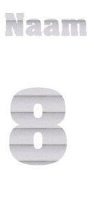 Losse set Naam met Rugnummer Glitter Rainbow White 488 - afb. 2