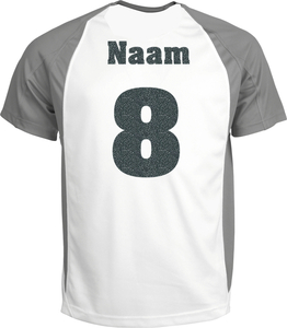 Losse set Naam met Rugnummer Glitter Grey Glitter 459 - afb. 1