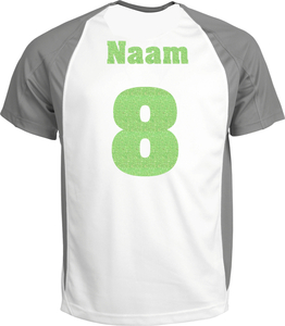 Losse set Naam met Rugnummer Glitter Neon Green Glitter 447 - afb. 1