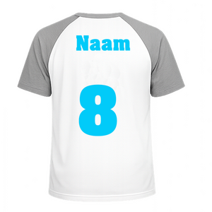 Losse set Naam met Rugnummer Glow in the Dark Blauw - afb. 1
