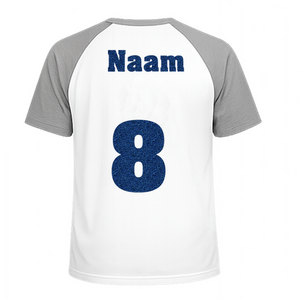 Losse set Naam met Rugnummer Glitter Navy Blue Glitter 423 - afb. 1