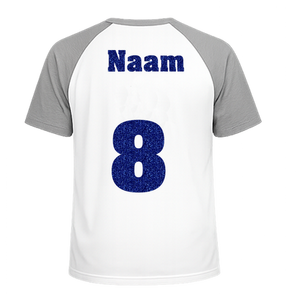 Losse set Naam met Rugnummer Glitter Royal Blue Glitter 489 - afb. 1