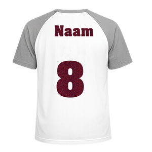 Losse set Naam met Rugnummer Glitter Burgundy  Glitter 422 - afb. 1