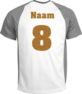 Losse set Naam met Rugnummer Glitter Dark Gold 429 - afb. 1