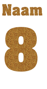 Losse set Naam met Rugnummer Glitter Dark Gold 429 - afb. 2