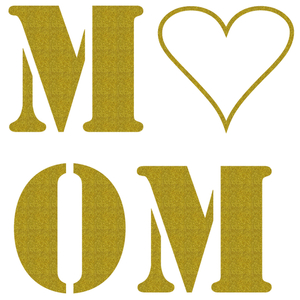 Love Mom Glitter Goud - afb. 2