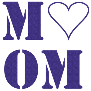 Love Mom Glitter Paars - afb. 2