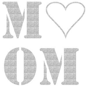 Love Mom Glitter Silver 450 - afb. 2