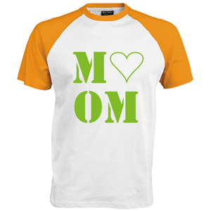 Love Mom Polyester Ondergrond Appelgroen - afb. 1