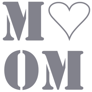 Love Mom Polyester Ondergrond Grijs - afb. 2