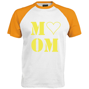 Love Mom Polyester Ondergrond Neon Geel - afb. 1